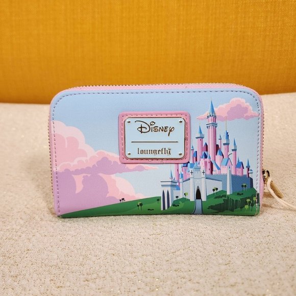 Loungefly Disney Sleeping Beauty Castle 3 Good Fairies Bubble Zip Wallet NEW - Picture 12 of 13